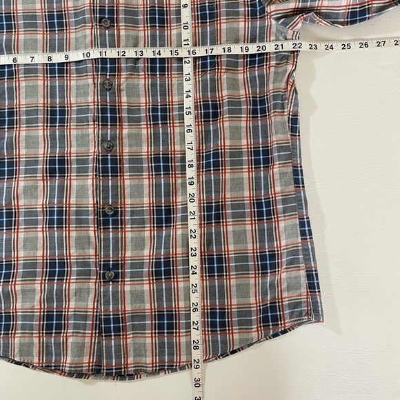 Eddie Bauer Travex Shirt Mens Large Gray Plaid Long Sleeve Button Up Classic Fit - Picture 6 of 9
